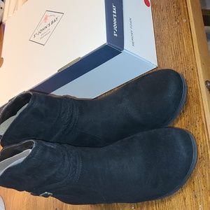 St. Johns Bay black suede ankle